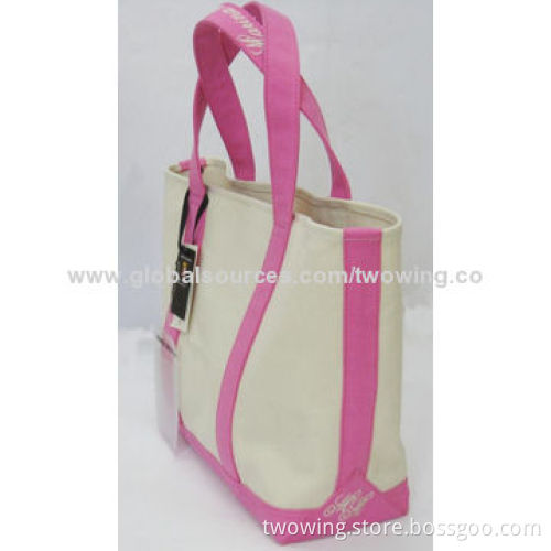 Tote Bag with Cotton Canvas Fabric, Canvas Webbing